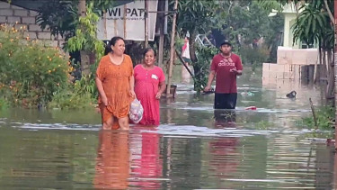 Diguyur Hujan Deras, Banjir Kembali Merendam Sejumlah Desa di Pati