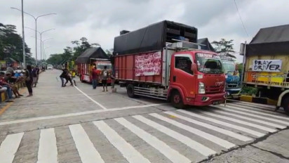 Ratusan Sopir Truk di Boyolali Kembali Unjuk Rasa Protes Aturan ODOL