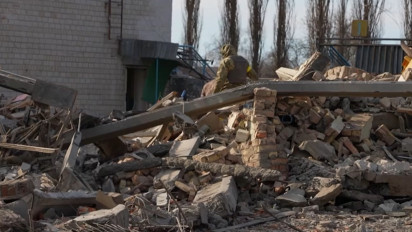 Desa Baryshivka Ukraina Rusak Parah Akibat Serangan Artileri Militer Rusia