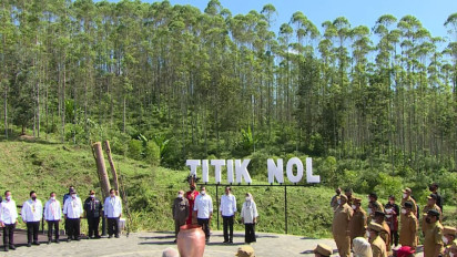 Presiden Jokowi Awali Kegiatan di IKN, Kemah di Nol Kilometer