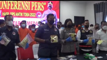 Operasi Antik Toba, 105 Tersangka Narkoba diamankan  