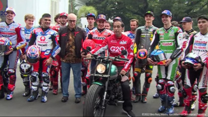 Jokowi Sambut Kedatangan Marc Marquez dkk di Istana Negara