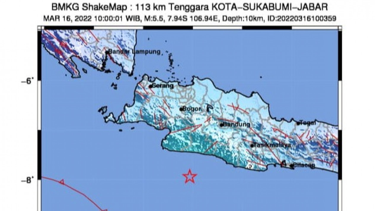 Gempa Magnitudo 5.5, Warga Sukabumi Panik Berhamburan Keluar Rumah
            - galeri foto