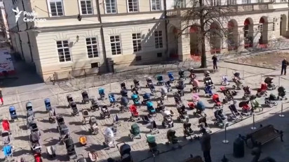 Aksi Protes Digelar di Kota Lviv, Kecam Operasi Militer Rusia ke Ukraina