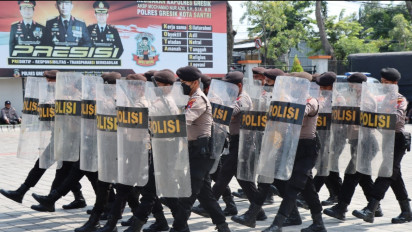 Rawan Konflik, Ratusan Polisi Dilatih Kendalikan Massa Jelang Pilkades Gresik