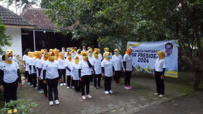 Emak-emak di Bantul Ini Deklarasi Dukung Airlangga Hartarto Presiden 2024