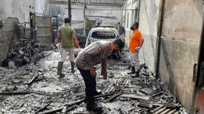 Sebuah Pom Mini di Kediri Terbakar, Kerugian Mencapai Rp. 313 Juta
