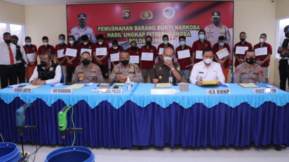 Polda Sumsel Musnahkan Milyaran Narkoba, Selamatkan 145.120 Anak Bangsa