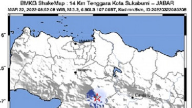  Gempa Bumi M3,2 Guncang Kabupaten Sukabumi, Guncangan Hebat Terjadi di Cireunghas