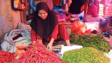 Jelang Ramadhan Harga Cabai Tembus Rp55 Ribu di Pasar Sibuhuan
