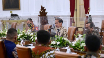 Presiden Jokowi Audiensi Dengan 12 Organisasi Mahasiswa Kelompok Cipayung Plus