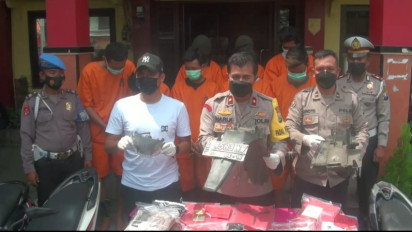 Delapan Pemuda Pelaku Curas,Curat,Curanmor di Surabaya Dibekuk