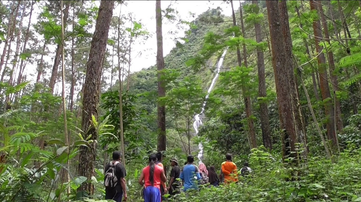 Curug Batur, Air Terjun Mengiris Tebing Bukit Mempesona di Purbalingga
            - galeri foto
