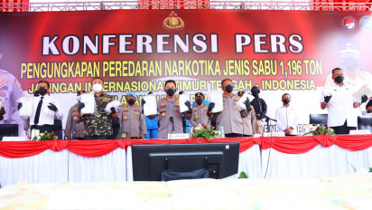 Ungkap Sabu 1,196 Ton, Kapolri: Kita Jaga Program Pemerintah Wujudkan SDM Unggul