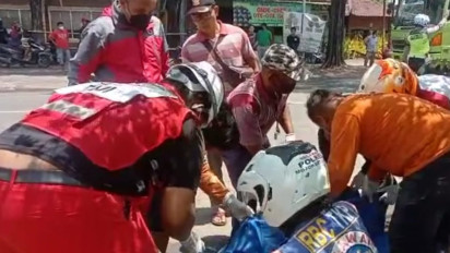 Gagal Menyalip, Suami Istri Tewas Terlindas Truk Gandeng di Bypass Mojokerto