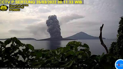 Kurun Waktu 5 Jam, Gunung Anak Krakatau 4 Kali Erupsi