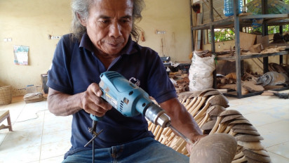 Kerajinan Batok Purbalingga Tegar Dihantam Pandemi, Pesanan Tetap Mengalir