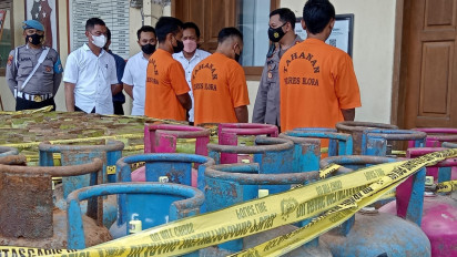Polres Blora Ringkus Tiga Pelaku Pengoplos Gas Elpiji Bersubsidi