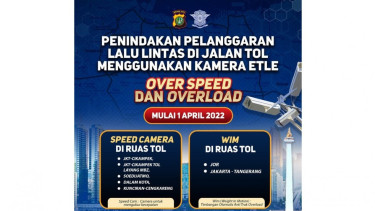 Jangan Lupa, Mulai Lusa Kamera ETLE Rekam Batas Kecepatan Pengendara di 7 Tol Jakarta