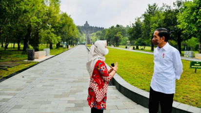 Presiden Persilakan Masyarakat Libur Lebaran ke Candi Borobudur