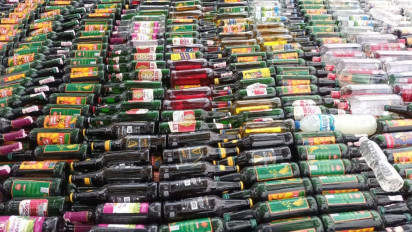 Ribuan Botol Miras Dimusnahkan Polres Sukabumi Jelang Ramadhan