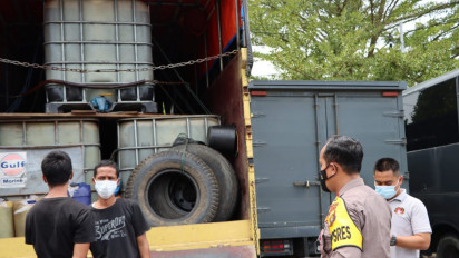 Polres Bungo Gagalkan Pengiriman 12 Ton Minyak Tanah Hasil Penambangan Ilegal