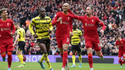 Kalahkan Watford 2-0, Liverpool Puncaki Klasemen Sementara