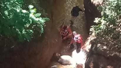 Tim SAR Gabungan Cari Bocah Hilang Disungai Cimalaka Garut