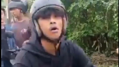 Viral! Pakai Knalpot Racing, Pengendara Motor Ngamuk Ditegur