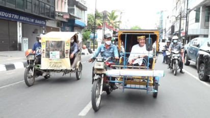 Safari di Kota Medan Naik Bentor, Ganjar Pranowo: Rasanya Seperti Naik MotoGP