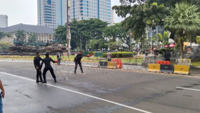 Kawasan Monas-Patung Kuda Jakarta Ditutup Imbas Aksi Mahasiswa