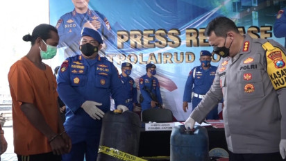 Ditpolairud Polda Jatim Ringkus Pelaku Pengangkutan dan Niaga BBM Subsidi