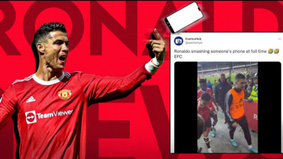 Gaji Segini, Cristiano Ronaldo Bisa Ganti Jutaan Handphone untuk Fans Everton yang Dibanting