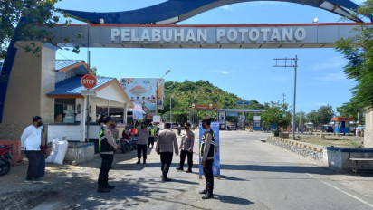 Jelang Lebaran, Pengamanan Pelabuhan Poto Tano Sumbawa Barat Diperketat