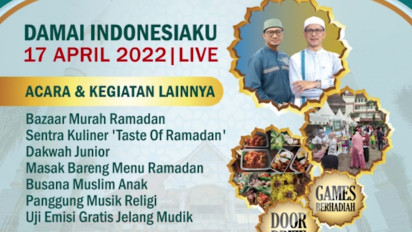 Festival Ramadhan Damai Indonesiaku tvOne Akan Hadir di Masjid KH Hasyim Asy’ari Jakarta Barat