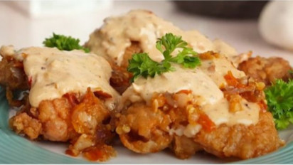 Resep Ayam Geprek Krim Bawang Putih Untuk Menu Ramadhan