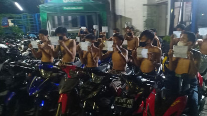 Lakukan Aksi Balap Liar di Bulan Ramadhan, Belasan Pemuda di Amankan Polisi