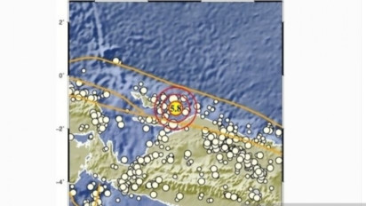 Gempa Magnitudo 5,8 Guncang Timur Laut Kepulauan Yapen