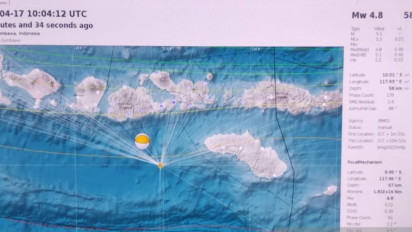 NTB Diguncang Gempa Tektonik Magnitudo 4,8