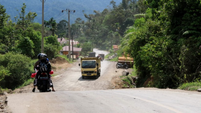Jalan Nasional Batu Jomba Rawan Kemacetan Saat Mudik Lebaran 2022 di Tapanuli Selatan