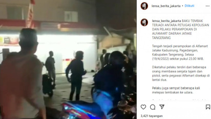Pembebasan Pegawai Minimarket Diwarnai Baku Tembak, Viral di Media Sosial