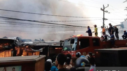 Jelang Buka Puasa, 36 Rumah di Asrama Polisi Makassar Terbakar