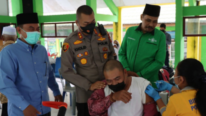 Jelang Lebaran, Polres Dumai Kebut Vaksinasi Massal