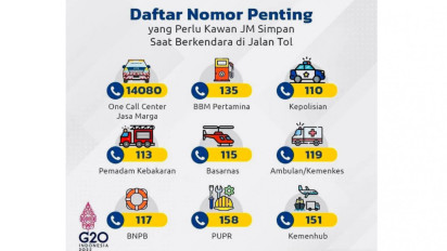 CATAT, Ini Nomor Penting Saat Berkendara Mudik di Jalan Tol