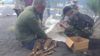 Amunisi Berkaliber Besar Ditemukan Pencari Rumput di Pesisir Pantai Bambang