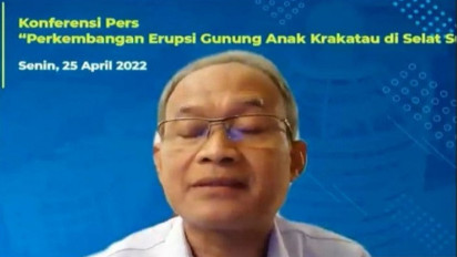 Badan Geologi Kementerian ESDM Pantau Penumpukan Badan Anak Krakatau Berpotensi Tsunami