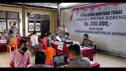 Polres Sawahlunto Salurkan Bantuan Langsung Tunai untuk 2000 Warga