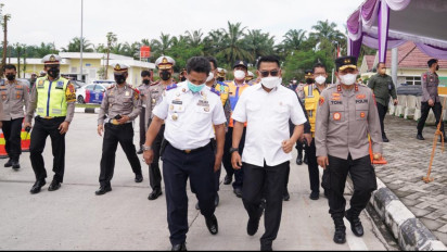 Moeldoko Tinjau Langsung Pelayanan dan Arus Mudik di JTTS Lampung