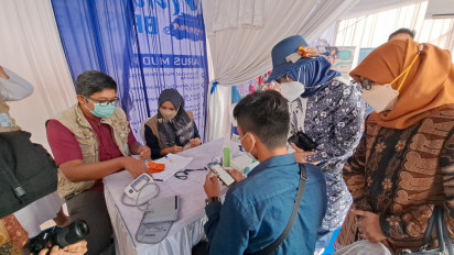 Posko Mudik BPJS di Tol Semarang-Solo, Bisa Pijat Gratis dan Cek Kesehatan