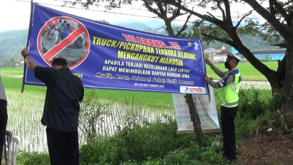 Wujudkan Mudik Aman, Polisi Pasang Sejumlah Himbauan untuk Pemudik